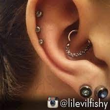 Purple Cz Heart Left Closure Daith Cartilage Tragus Earring Aqua Gem Helix Cartilage Barbell 3 Pack Bod Daith Piercing Daith Ear Piercing Cute Ear Piercings