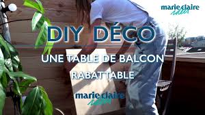 Relaxdays table de balcon pliante pliable appoint table suspendue rabattable bastian rotin hauteur réglable l x p: Diy Table De Balcon Rabattable Video Dailymotion
