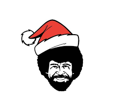 Black And White Santa Hat Bob Ross With Christmas Santa Hat Vector Image White Black Red Svg Pdf Eps For Silhouette And Cricut Machines Etc Santa Hat Vector Christmas Svg Bob Ross