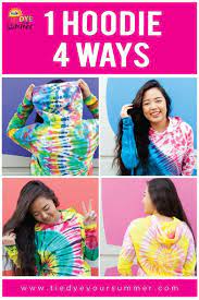 This tie dye hoodie is actually an ice dye swirl pattern hoodie, and is a step. Tie Dye Your Summer 1 Hoodie 4 Ways To Tie Dye