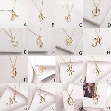 Our personalised cursive name necklace in sterling silver offers lots of exciting features to love, including a specially designed script alphabet that lets you include some unique characters including. Airyclub Exquisite 26 Letter Name Word Necklace Alphabet Initial Necklace Cursive Letter Chain Necklace Gold Silver Personalized Minimalist Mothers Day Birthday Love Bridal Wedding Christmas Party Gifts Jewelry Accessories