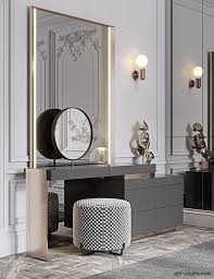 Traditional Space With A Fresh View In Paris On Behance In 2020 Decor Home Living Room Dressing Table Design Dressing Room Decor