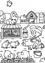 Bauernhof Kostenlose Ausmalbilder Zeichnung School Boerderij