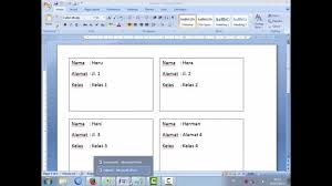Untuk menyiapkan gabungan surat untuk mencetak nama dan/atau alamat berbeda pada lembar kartu nama, lihat membuat label dengan alamat berbeda. Membuat Kartu Nama Peserta Dengan Mail Merge Ms Word Dan Excel Youtube