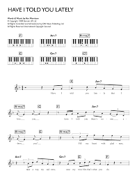 Have I Told You Lately Sheet Music Van Morrison Piano Chords Lyrics