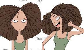 Tall N Curly Comics Should Be Every Naturally Curly And Textured Hair Girl S Cartoon Spirit Anim Curly Hair Cartoon Curly Girl Hairstyles Curly Girl Problems