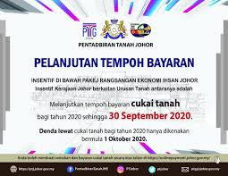 Bagi pembayar cukai tanah atas talian yang memenangi hadiah tempat ke 11 sehingga ke 144, hadiah boleh dituntut di bahagian hasil dan teknologi maklumat,pejabat tanah dan galian johor, sambung. Pelanjutan Tempoh Bayaran Community Roda Johor Crj Facebook