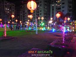 Open Lawn Lights Reception Decoration Design Your Dream With Just A Single Click Visit Www Wedding Decorations Reception Party Reception Decorations