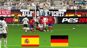 L'allemagne a obtenu son quatrième titre mondial de foot, dimanche 13 juillet 2014. Pes 2014 Gameplay Espagne Vs Allemagne Youtube