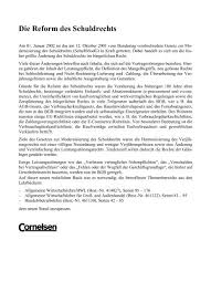 Ankündigung einer frist durch einen kunden. Die Reform Des Schuldrechts Cornelsen Verlag