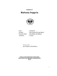 My beloved mother modul bahasa inggris 7 (identification) everybody certainly has a mother. Handout Bahasa Inggris S1 P Harto Polygraph Jazz