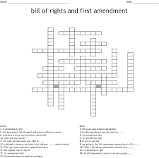 Maybe you would like to learn more about one of these? Bill Of Rights And First Amendment Crossword Wordmint