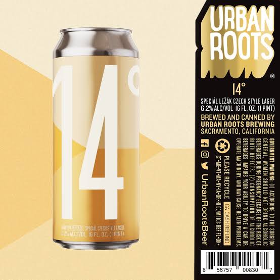 Urban Roots 14º Special Czech Lager 16oz Can | Bine & Vine