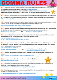 When a comma is used immediately before an and in a list, it's called an oxford comma. Comma When To Use Commas With Useful Comma Rules Punctuation Marks