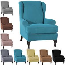 waterproof sloping arm king back chair cover elastic armchair wingback wing sofa back chair cover stretch protector slipcove sofa covers chair cover slipcovers