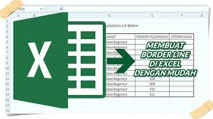 Cara Membuat Border Line Tabel Di Excel Dengan Mudah Di 2020 Belajar Matematika Sign