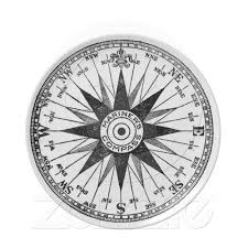 Vintage Mariner S Compass Plate Zazzle Com Compass Rose Vintage Compass Compass Art