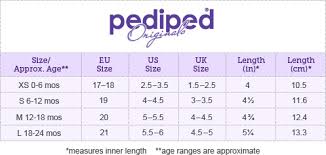 pediped size chart