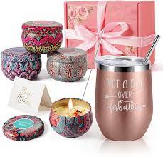 At gifteclipse.com find thousands of gifts for categorized into thousands of categories. Amazon Com Birthday Gifts For Women Insulated Wine Tumbler Rose Gold And Candles 4 Pack Gift Bath Set Gifts For Women Stainless Steel Wine Tumbler With Lid Best Relaxing