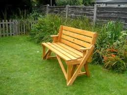 Wooden Bench Turns Into A Picnic Table I Love This You Could Do Make This Picnic Table Bench Folding Picnic Table Bench Picnic Table