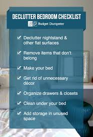 A cluttered bedroom can add to your stress level and keep you awake at night, making you cranky and tired on a regular basis. How To Declutter Your Master Bedroom Budget Dumpster
