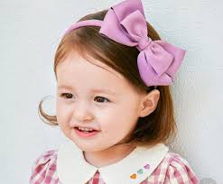 Happy Prince Korean-made Aroha purple big bow girl baby headband