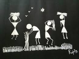 Black And White Painting Easy For Kids 404 Not Found Worli Painting Art Painting Tribal Art Drawings