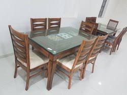 The astor extendable motorized dining table in white marbled porcelain top on glass with high gloss white lacquer base features clean, modern lines adding a sophisticated look and edge to any room. Gujju Bazar Brown Glass Top Wooden Dining Table For Home Rs 26000 Piece Id 15676402712