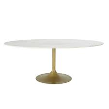 tavolo da pranzo 4 6 persone in marmo e metallo 200 cm maisons du monde table a manger ovale table a manger marbre table salle a manger