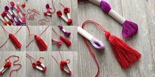 Learn How To Make Tassel Embroidery Floss Bookmarks With How To Make Tassels Tassel Bookmark Types Of Embroidery