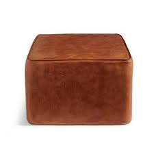 Augusto Coffee Table Ottoman Grandin Road In 2020 Leather Coffee Table Ottoman Table Leather Ottoman Coffee Table