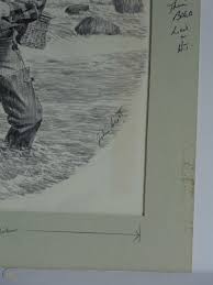 Our goal is to help you to identify. Signed Original John Scott Pen And Ink Drawing Man Fly Fishing Sports Afield Mag 1756886556