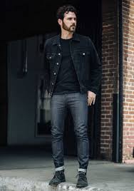 Style Guide How To Wear A Denim Jacket In Fall Black Denim Jacket Men Mens Outfits Denim Jacket Men