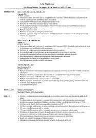 Truck Mechanic Resume Samples Velvet Jobs
