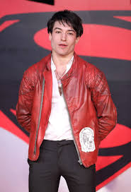 We Need To Talk About Ezra Miller S Buff New Superhero Body Ezra Miller Leather Jacket Red Leather Jacket