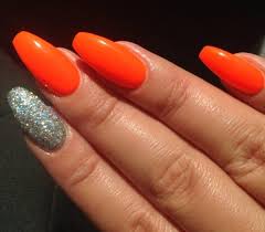 Therefore, you don't need to struggling with those chunky long nails for 2 weeks. Orange Acrylic Nails New Expression Nails