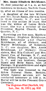 Hyde Co., N.C. Obituaries