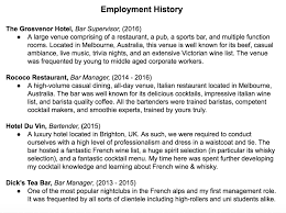Jul 08, 2020 · in order to get a job as an aged care worker, you will need to craft a resume and a cover letter. How To Write An Irresistible Bartender Resume Crafty Bartending