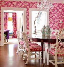 Pink Dining Room With Images Pink Dining Rooms Dining Room Feature Wall White Dining Chairs