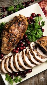Bake 30 to 40 minutes longer or until spoon sauce over thick slices of stuffed turkey breast. Cranberry And Apple Stuffed Turkey Breasts Paleo Leap