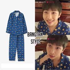 Namjoon Cute Blue Pajama Cute Pajamas Pajama Set Women Pajamas