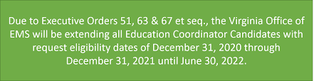 Ems Education Coordinator Certification Program Emergency Medical Services