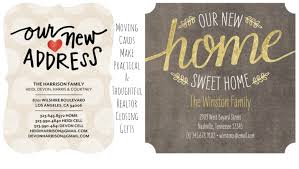 These stylish cards will make it easy for them to stay in touch with you—and for them to make plans to visit you in your new home!= design custom change of address cards. Moving Cards Make Practical Realtor Closing Gifts Realestateclientgifts Com