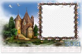 Yearly, monthly, landscape, portrait, two make a 2020, 2021, 2022 calendar. Psd Png 2021 Calendar Cutout For Photography Fairytale Castle And Swans Calendar For Photoshop