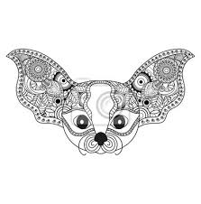 Bild Vector Illustrator Eines Fantasy Tier Mandala Für Malbuch Animale