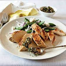 Add 1 cup finely chopped vegetables of choice (e.g., tomato, bell pepper, onion, garlic, broccoli, baby spinach or arugula, mushroom, zucchini) and stir until vegetables are slightly wilted. Grilled Chicken With Mint And Pine Nut Gremolata Rezept Gesunde Huhner Rezepte Huhnchenrezepte Rezeptideen