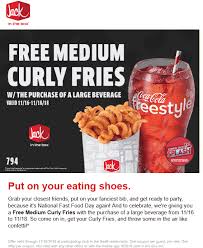 Ruler of the fast food world. Pinned November 16th Free Curly Fries With Your Drink At Jackinthebox Thecouponsapp Jack In The Box Shopping Coupons Eat