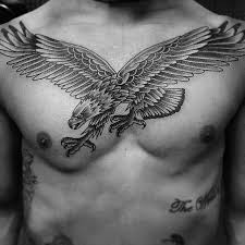 Black And White Eagle Chest Tattoo Best Tattoos Studio Artists In Melbourne Cbd Vic Market Tatt A Classic Tattoo Design By Mark Lordin Chest Piece Tattoos Classic Tattoo Eagle Chest Tattoo