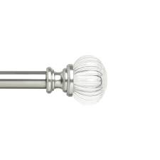 A variety of cutting edge styles will influence the style of your home with the widely ranging styles and designs in these curtain rods that feature a color palette for. Umbra Adina Nickel Curtain Rod With Clear Acrylic Finials Modern Curtain Rod Extends From 36 72 Inches And Includes Finials Brackets Hardware 1 Inch Diameter Drapery Rod Walmart Canada