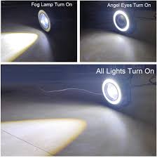 99 list list price $20.99 $ 20. Buy 2 X 2 5 Projector Universal Led Fog Light White Cob Halo Angel Eye Rings Drl Driving Bulbs 12v 10w Waterproof High Bright Online In Turkey B096582x3q